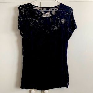 Black lace blouse with camisole